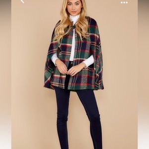 Like new condition plaid cape